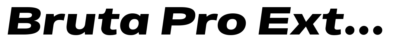 Bruta Pro Extended Extra Bold Italic